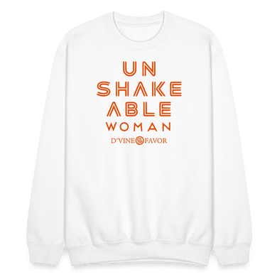 Unshakeable Woman  Crewneck Sweatshirt - white