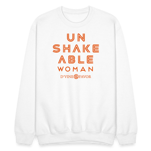 Unshakeable Woman  Crewneck Sweatshirt - white