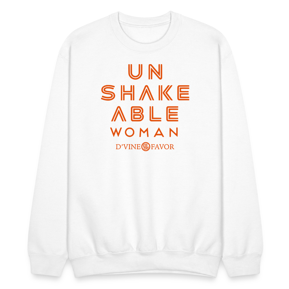 Unshakeable Woman  Crewneck Sweatshirt - white