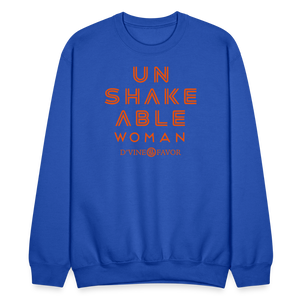 Unshakeable Woman  Crewneck Sweatshirt - royal blue