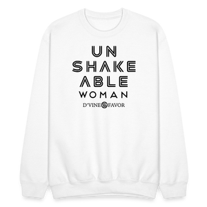 Unshakeable Woman  Crewneck Sweatshirt - white