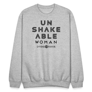 Unshakeable Woman  Crewneck Sweatshirt - heather gray