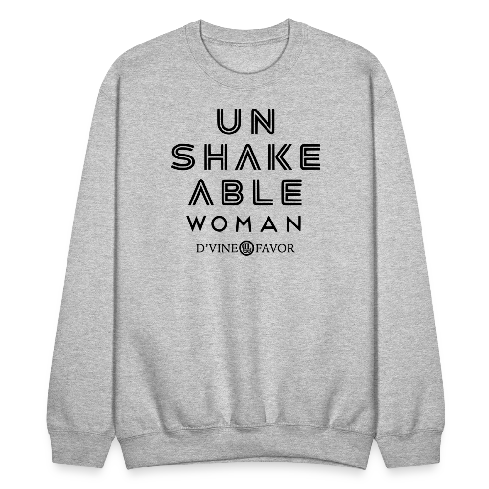 Unshakeable Woman  Crewneck Sweatshirt - heather gray