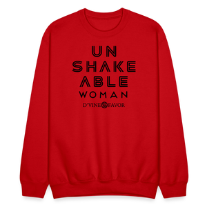 Unshakeable Woman  Crewneck Sweatshirt - red