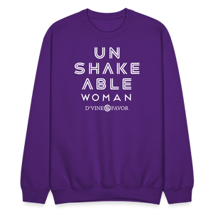 Unshakeable Woman  Crewneck Sweatshirt - purple