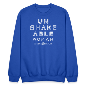 Unshakeable Woman  Crewneck Sweatshirt - royal blue