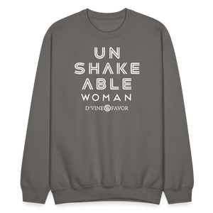 Unshakeable Woman  Crewneck Sweatshirt - asphalt gray