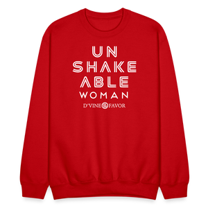 Unshakeable Woman  Crewneck Sweatshirt - red