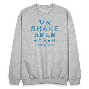 Unshakeable Woman  Crewneck Sweatshirt - heather gray