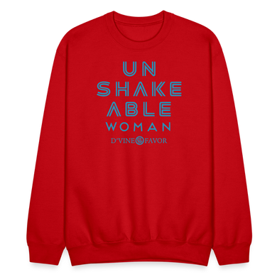 Unshakeable Woman  Crewneck Sweatshirt - red