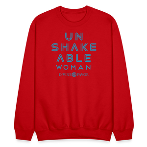 Unshakeable Woman  Crewneck Sweatshirt - red