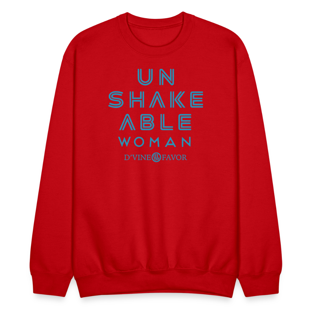 Unshakeable Woman  Crewneck Sweatshirt - red