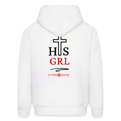 His Girl with DBL logo  Unisex Hoodie - white