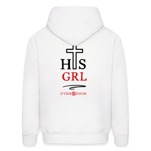 His Girl with DBL logo  Unisex Hoodie - white