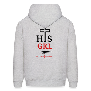 His Girl with DBL logo  Unisex Hoodie - ash 