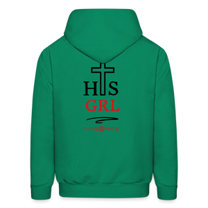 His Girl with DBL logo  Unisex Hoodie - kelly green