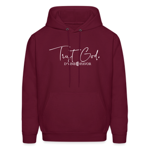 Trust God Men's Hoodie - burgundy