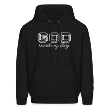 Load image into Gallery viewer, God Rewrote My Story Men&#39;s Hoodie - black