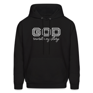 God Rewrote My Story Men's Hoodie - black