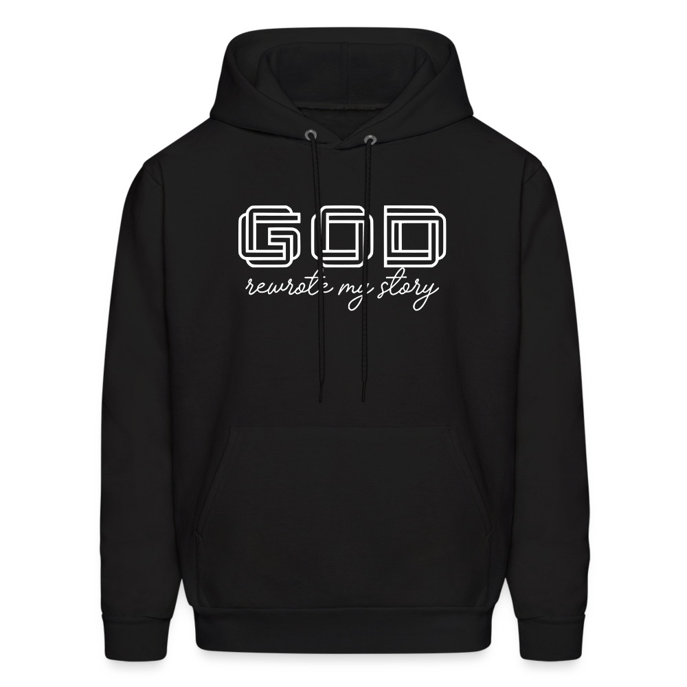 God Rewrote My Story Men's Hoodie - black