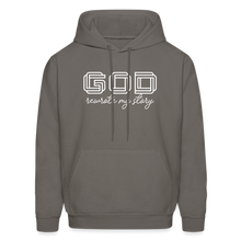 Load image into Gallery viewer, God Rewrote My Story Men&#39;s Hoodie - asphalt gray