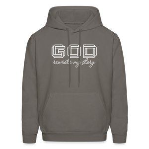 God Rewrote My Story Men's Hoodie - asphalt gray