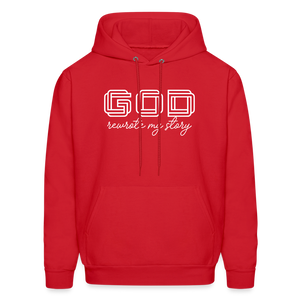 God Rewrote My Story Men's Hoodie - red