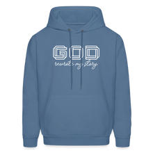 Load image into Gallery viewer, God Rewrote My Story Men&#39;s Hoodie - denim blue