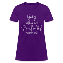 Load image into Gallery viewer, God is Within Her - Women&#39;s T-Shirt - purple