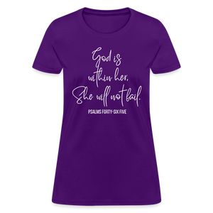 God is Within Her - Women's T-Shirt - purple