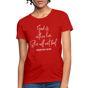 God is Within Her - Women's T-Shirt - red