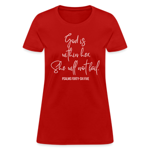 God is Within Her - Women's T-Shirt - red