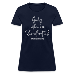 God is Within Her - Women's T-Shirt - navy