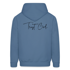 Trust God. Men's Hoodie - denim blue