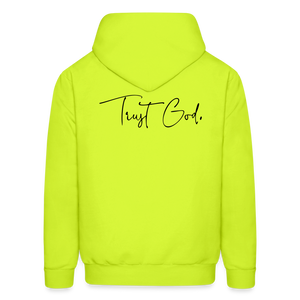 Trust God. Men's Hoodie - safety green