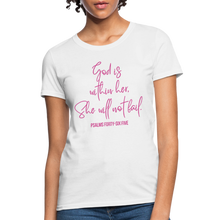 Load image into Gallery viewer, God is Within Her Women&#39;s T-Shirt - white