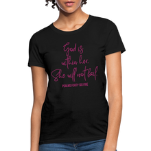 Load image into Gallery viewer, God is Within Her Women&#39;s T-Shirt - black