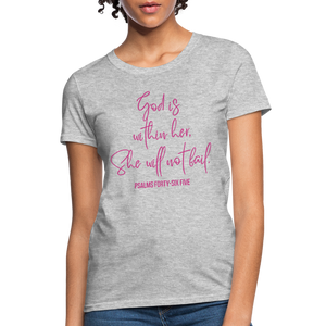 God is Within Her Women's T-Shirt - heather gray