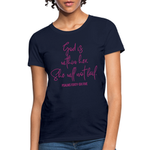 Load image into Gallery viewer, God is Within Her Women&#39;s T-Shirt - navy