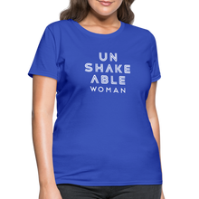 Load image into Gallery viewer, Unshakeable Women - Women&#39;s T-Shirt - royal blue