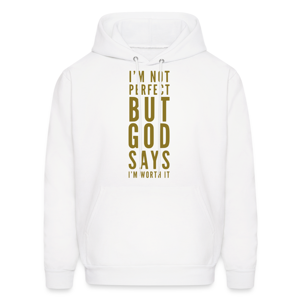 I'm Not Perfect Unisex Hoodie - white