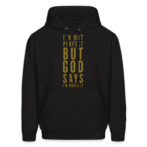 I'm Not Perfect Unisex Hoodie - black