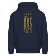 Load image into Gallery viewer, I&#39;m Not Perfect Unisex Hoodie - navy