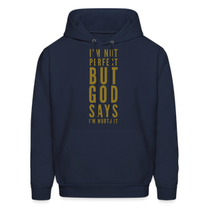 I'm Not Perfect Unisex Hoodie - navy