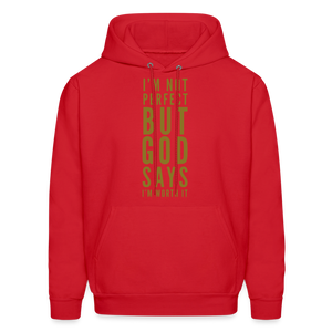 I'm Not Perfect Unisex Hoodie - red