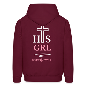 His Girl Unisex Hoodie - burgundy