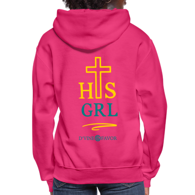 His Girl Unisex Hoodie - fuchsia