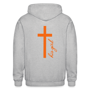 God's Girl -Gildan Heavy Blend Adult Zip Hoodie - heather gray