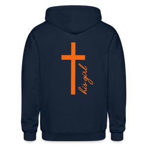 God's Girl -Gildan Heavy Blend Adult Zip Hoodie - navy