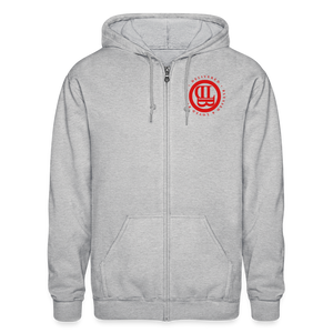 His Girl -Gildan Heavy Blend Adult Zip Hoodie - heather gray